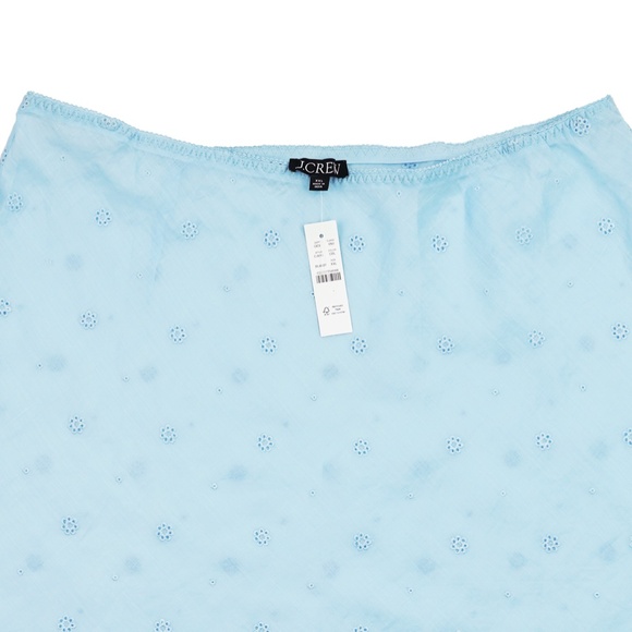 New J.CREW Size XXL Eyelet Slip Skirt in Ramie in Calm Blue $118 CJ815 - Picture 6 of 7